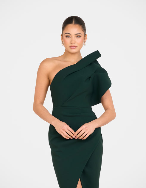 Elise Asymmetric Midi Dress